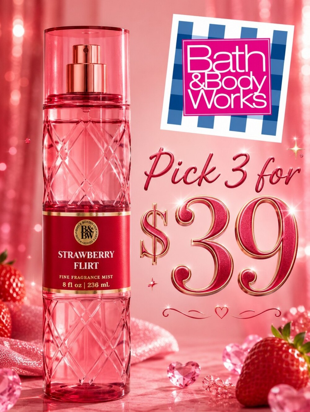 Bath & Body Works Luxury Collection Strawberry Flirt